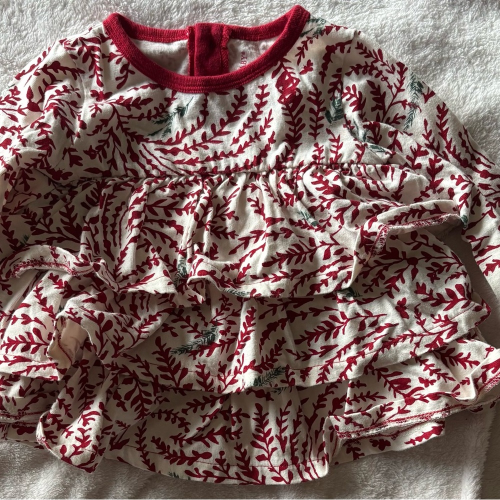 Bert’s bees holiday Leaf Patterned Baby shirt